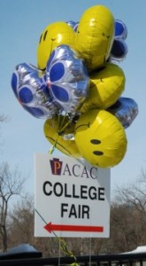 College Fair sign outside GNPAL in February 2014